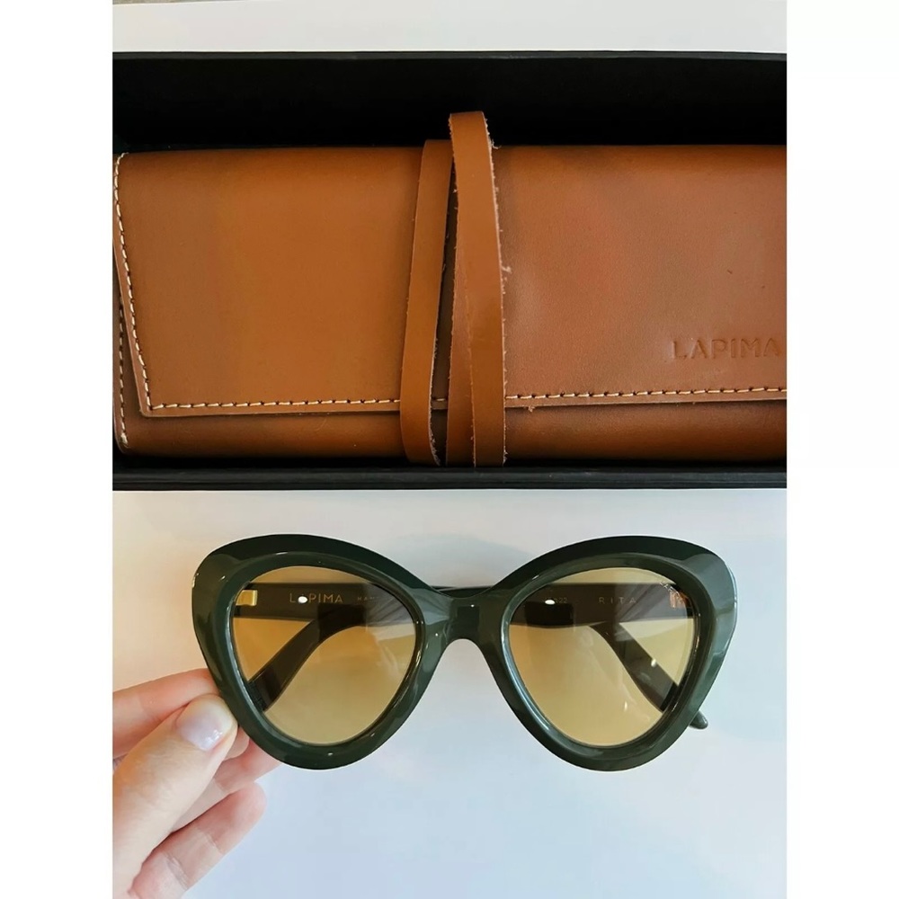$580 Lapima Rita cat eye sunglasses oversized retro shades